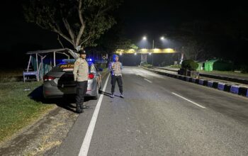 Patroli Terjadwal Polsek Kediri di Jalur BIL Tekan Kejahatan Jalanan