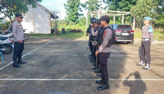 Amankan Perayaan Natal di Gereja Santo Yohanes Maria Vianei, Personel Pospam Operasi Lilin Rinjani Polres Bima Tingkatkan Patroli Pengamanan